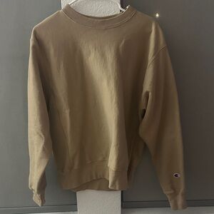 Champion Men's Crewneck Sweater in Tan